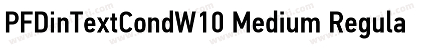 PFDinTextCondW10 Medium Regular字体转换